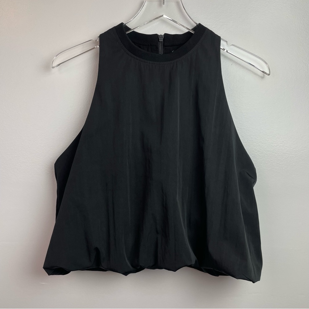 Zara Black Sleeveless Blouson Tank Top